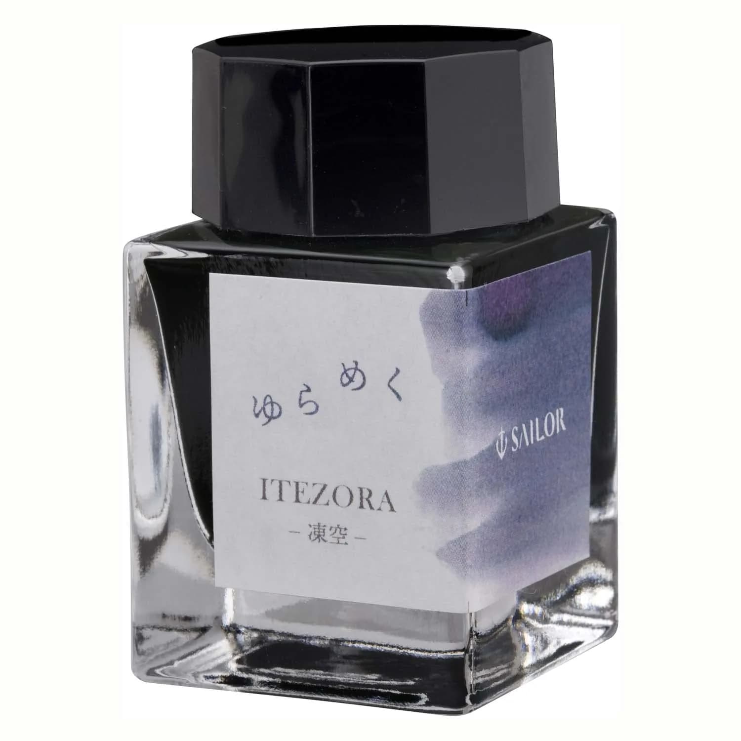セーラー Fountain Pen with Flickering Frozen Sky Ink 20ml | Unique Color Change & Expressive Writing