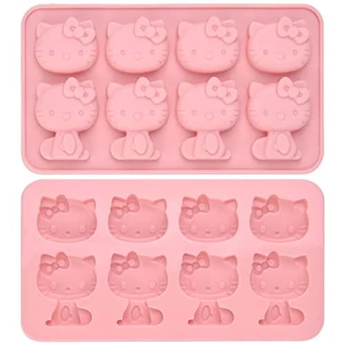 DC QZHMKJ PET Hello Kitty Silicone Mold 8 Cups | Food-Grade, BPA-Free, Temperature Resistant thumbnail 1