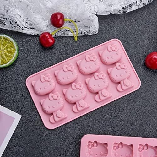 DC QZHMKJ PET Hello Kitty Silicone Mold 8 Cups | Food-Grade, BPA-Free, Temperature Resistant thumbnail 5