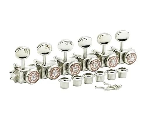 Guyker 6 Locking Guitar Tuners Nickel | Finer Tuning & Stability for Electric & Acoustic Guitars thumbnail 2