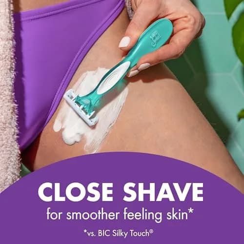 BIC Soleil 4 Escape Womens Disposable Razors, 4-Blade, 4-Pack, Lavender | Comfortable, Travel-Friendly Shaving thumbnail 6