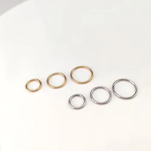 MeiziQL Nose Rings Hoop 20G Gold Nose Hoop | Hypoallergenic Body Jewelry for Women Men thumbnail 3