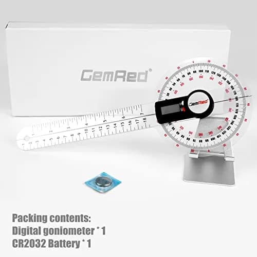 GemRed 12 inch Digital Goniometer for Joint ROM Measurement | Physical Therapy Tool thumbnail 4