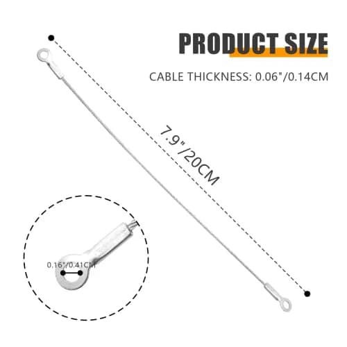 Jiozermi 8 Inch Cabinet Door Restraint, 10 Pcs, Stainless Steel | Prevents Doors from Swinging Open Too Far thumbnail 3
