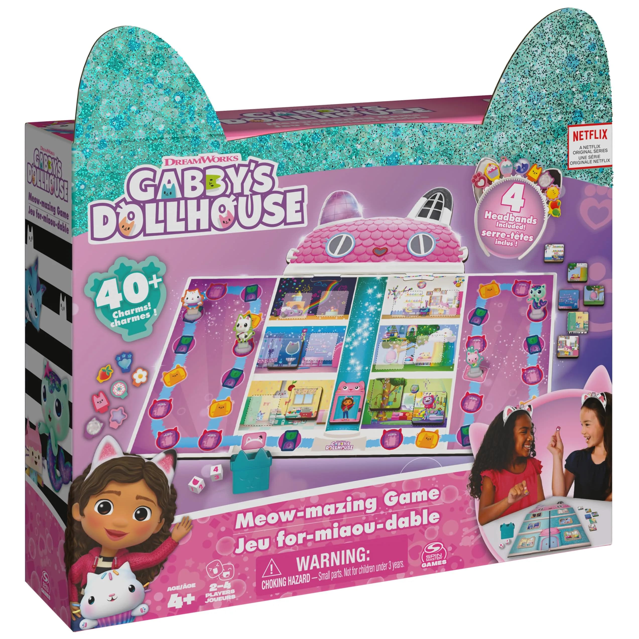 Spin Master Games Gabby's Dollhouse Meow-Mazing Family Game | Educational Board Game for Kids Ages 4+