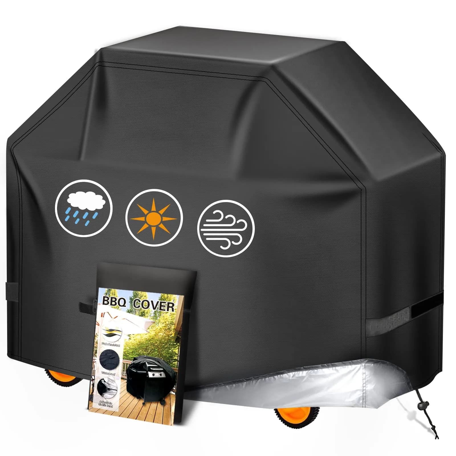 Aoretic 65 inch BBQ Grill Cover | Waterproof, Anti-UV, Windproof Polyester