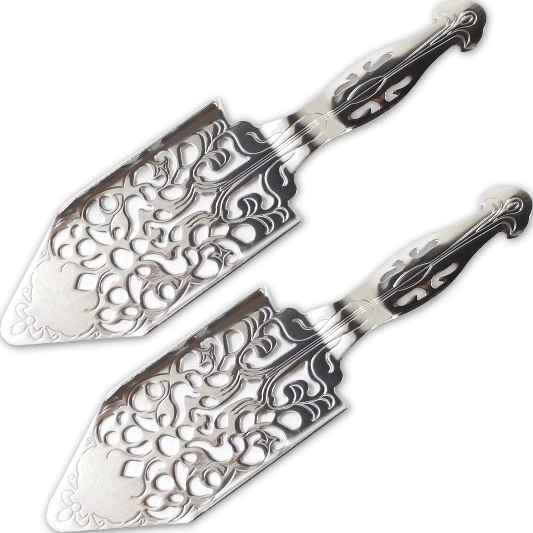 NSBELL 2PCS Stainless Steel Absinthe Spoon 15.75cm (6.2 inch) | Vintage Cocktail Bar Filter - main product image