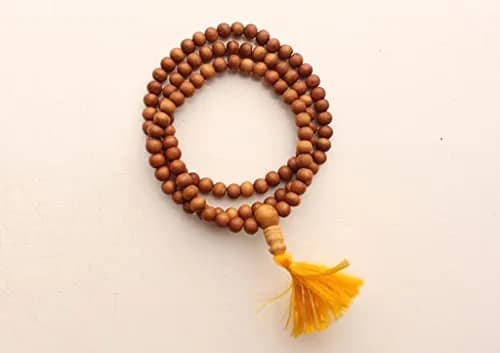 RDK SON'S Handmade Brown Sandalwood Japa Mala | 108 Prayer Beads | Fragrant Tassel Yoga Mala thumbnail 3