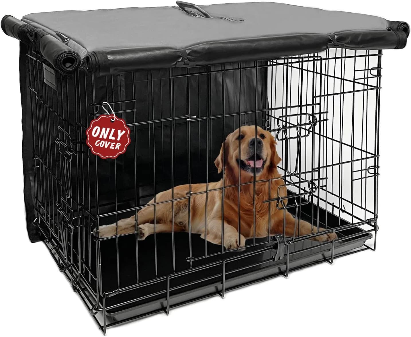 Joroamp 48 Inch Dog Crate Cover 122cm (48"L x 30"W x 33"H) | Waterproof 600D Oxford Fabric for Large Dogs