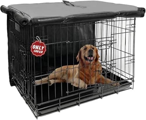 Joroamp 48 Inch Dog Crate Cover 122cm (48"L x 30"W x 33"H) | Waterproof 600D Oxford Fabric for Large Dogs thumbnail 1