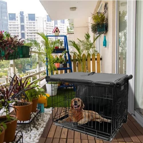 Joroamp 48 Inch Dog Crate Cover 122cm (48"L x 30"W x 33"H) | Waterproof 600D Oxford Fabric for Large Dogs thumbnail 6