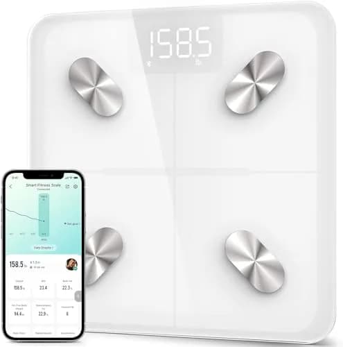 Etekcity Smart Scale for Body Weight & Composition | Doctor Recommended, Medical Grade (400lb / 180kg) — Snow White