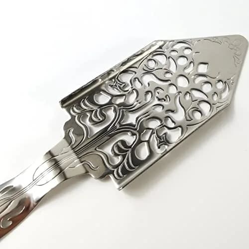NSBELL 4PCS Stainless Steel Absinthe Spoons Vintage Wormwood Cocktail Bar Glass Cup Drinking Filter Hollowed Out Absinthe Fountain Spoon Dripper (4) | 16.5 cm (6.5 inch) thumbnail 3