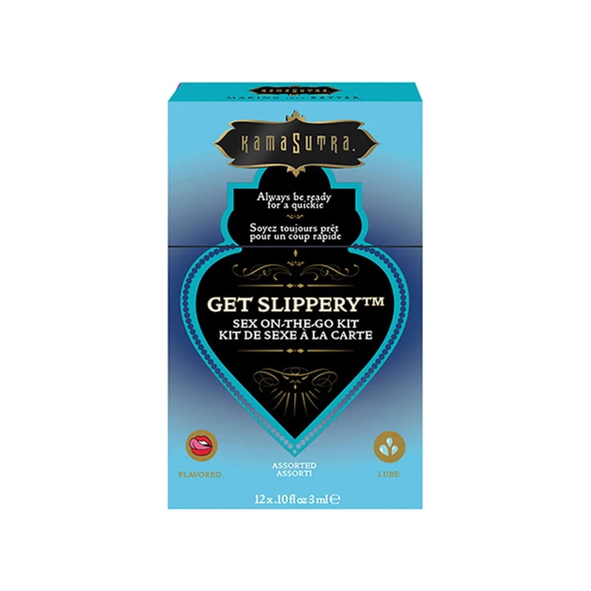 KAMA SUTRA Sex-To-Go Kit – 12 Assorted Sachets of Lubricants & Enhancers, Travel Size, Discreet Pleasure (50ml each) - main product image