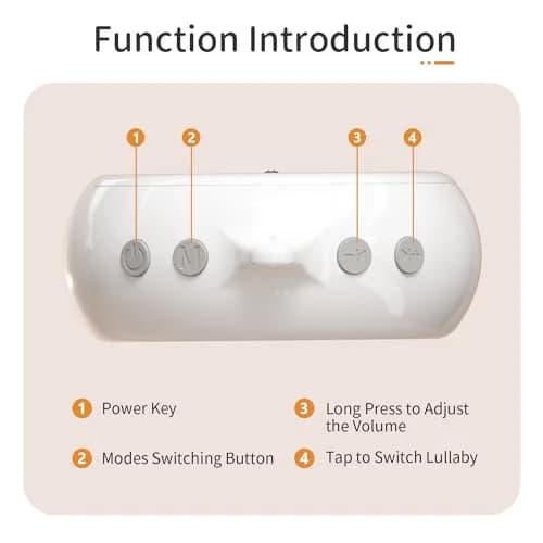 FEISIKE Baby Crib Mobile Arm with Music Box Spin Motor 56cm (22 inch) | 35 Lullabies, Volume Control, 3 Modes thumbnail 5