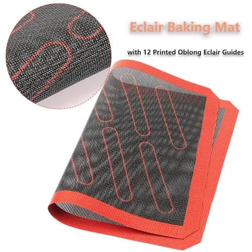 AMYONE Perforated Silicone Baking Mats 2 PCS 30cm (11.8") x 40cm (15.75") | Non-Stick Reusable Oven Liners for Eclairs, Bread, Pastry thumbnail 3
