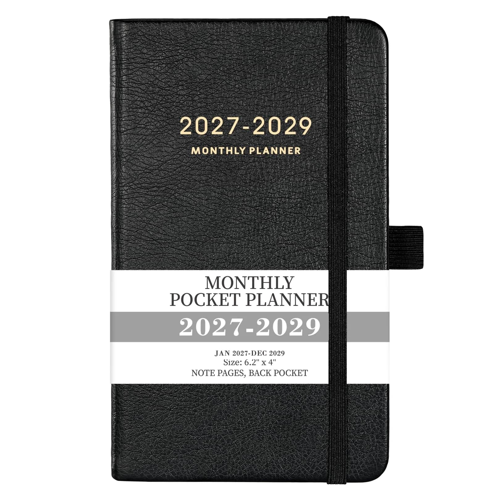 Tullofa 2027-2029 Pocket Planner 6.2" x 4" | Monthly Calendar with 60 Note Pages & Pen Holder - main product image