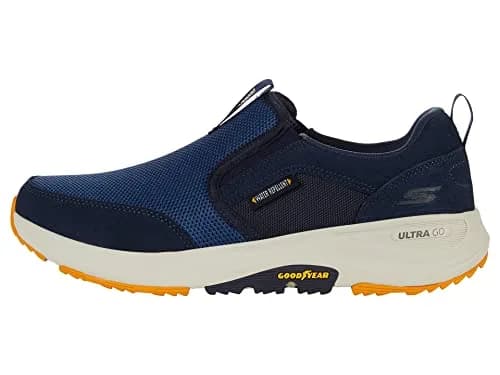 Skechers GOwalk Outdoor Men's Size 16 Navy/Yellow Athletic Slip-On Trail Hiking Shoes 2cm (0.78in) Heel | Water Repellent & Goodyear Traction thumbnail 6