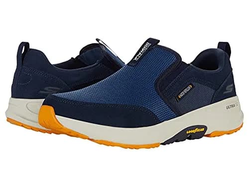 Skechers GOwalk Outdoor Men's Size 16 Navy/Yellow Athletic Slip-On Trail Hiking Shoes 2cm (0.78in) Heel | Water Repellent & Goodyear Traction thumbnail 3