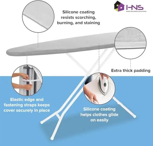 HOLDN’ STORAGE Ironing Board Cover 15 x 54 | Silicone-Coated, Scorch-Resistant, Tightly Fitted thumbnail 5