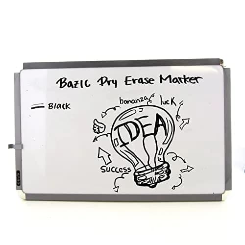 BAZIC Dry Erase Markers Black Chisel Tip 144 Count | Bulk Pack for Office & School thumbnail 6