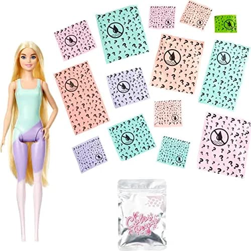 Barbie Color Reveal Sunshine & Sprinkles Doll & Accessories | 25 Surprises, Water & Color Change (100 words) thumbnail 5