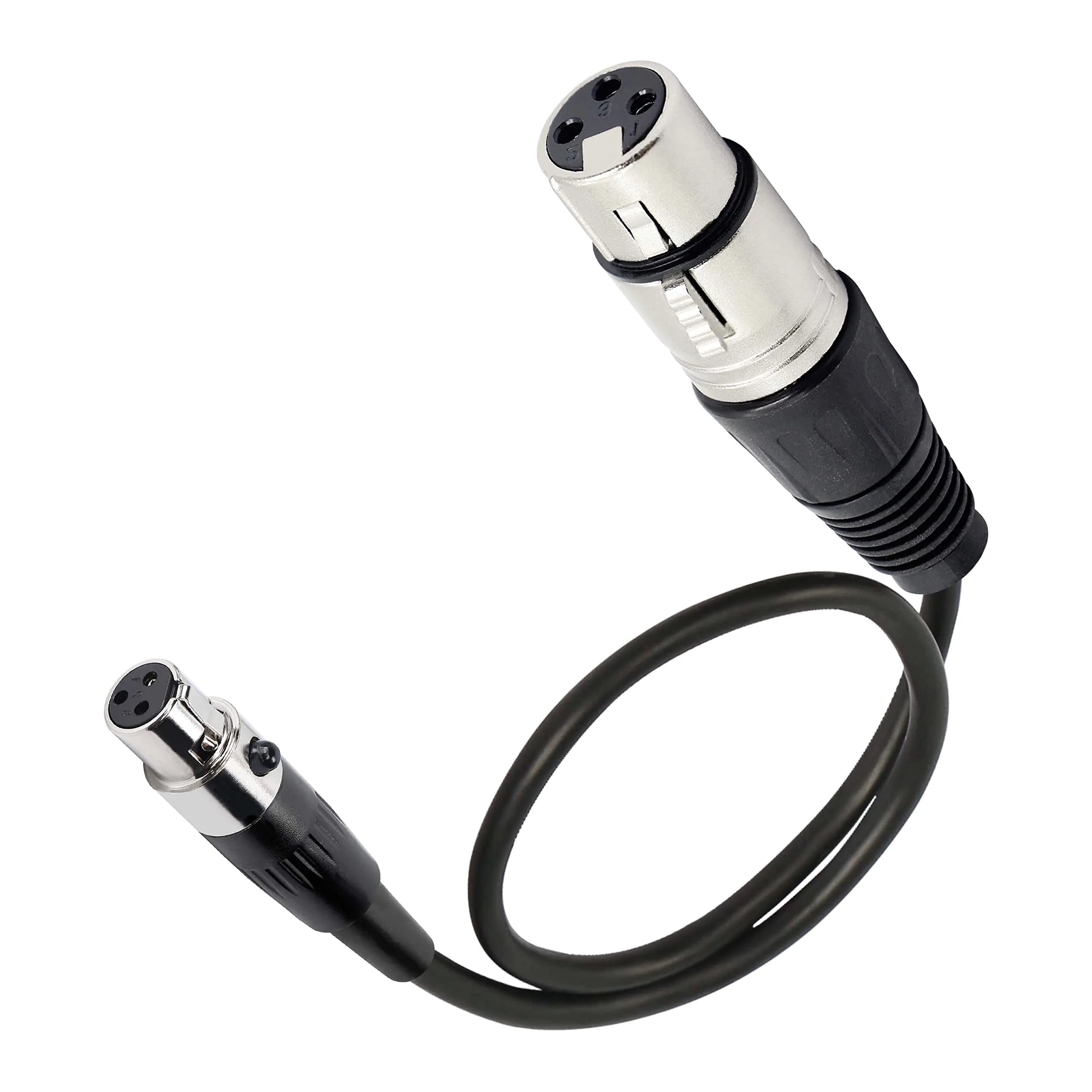 XMSJSIY Mini Female XLR to XLR Female Audio Cable Adapter 3 Pin | High-Quality Signal Transmission - main product image