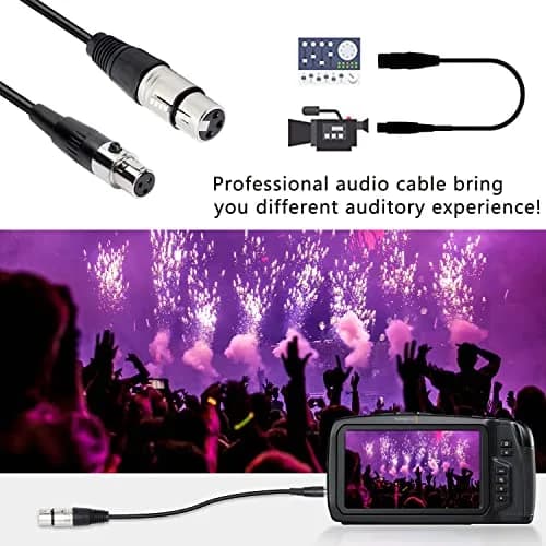 XMSJSIY Mini Female XLR to XLR Female Audio Cable Adapter 3 Pin | High-Quality Signal Transmission thumbnail 6