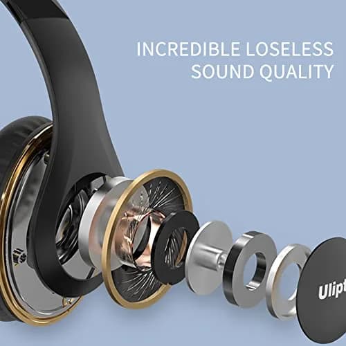 Uliptz Over-Ear Bluetooth Headphones | 65 Hours Playtime, HiFi Stereo, 6 EQ Modes, Built-in Mic thumbnail 7