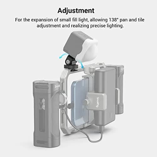 SmallRig Mini Ball Head Cold Shoe Mount Adapter with 1/4"-20 Thread | Precise Lighting Adjustment, All-Metal, Compact 20g thumbnail 5