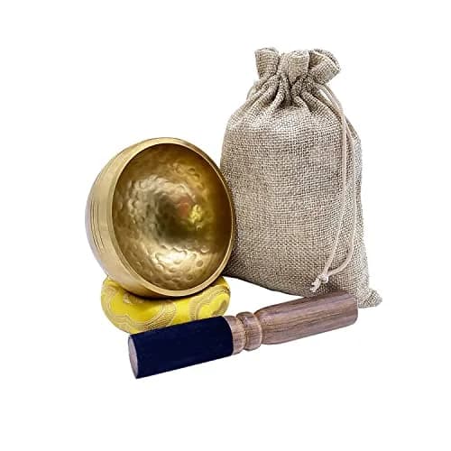 Lgooiin Tibetan Singing Bowls Set, 3.15 inch Handcrafted in Nepal | Chakra & Meditation Tool thumbnail 7