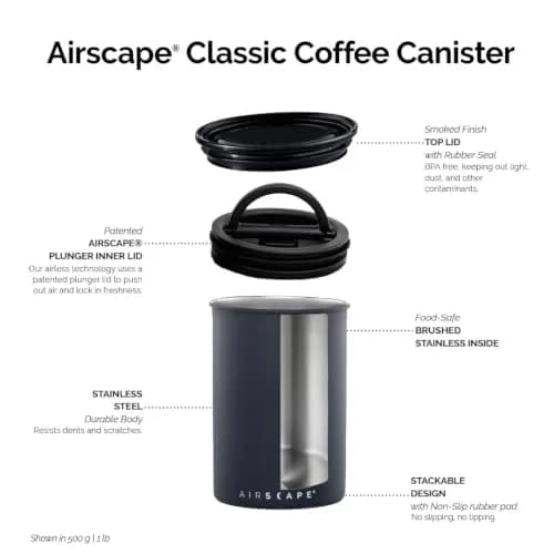 Planetary Design Airscape Stainless Steel Coffee Canister | Food Storage thumbnail 2