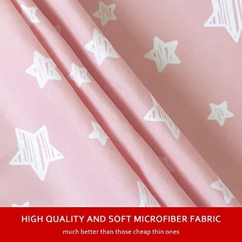 Moonsea Changing Pad Cover for Girls 2 Pack | Soft Microfiber, 32"x16" Fit, Pink & White thumbnail 2