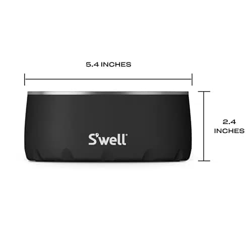 S'well Stainless Steel Pet Bowl 16oz (470ml) Onyx | Durable Non-Slip Dog Food & Water Dish thumbnail 4