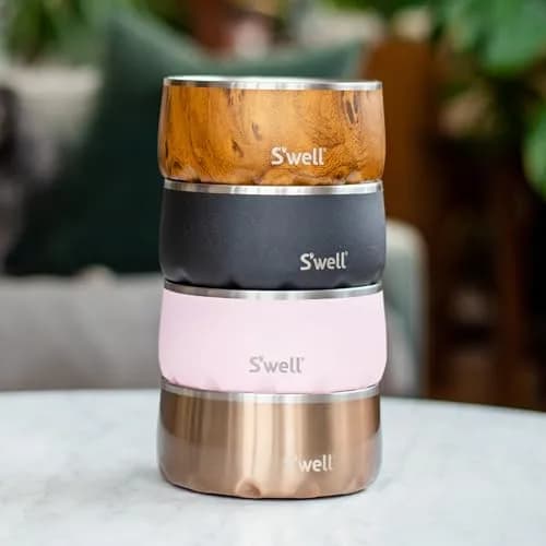S'well Stainless Steel Pet Bowl 32oz (950ml) Teakwood | Non-Slip Base for Dogs thumbnail 6