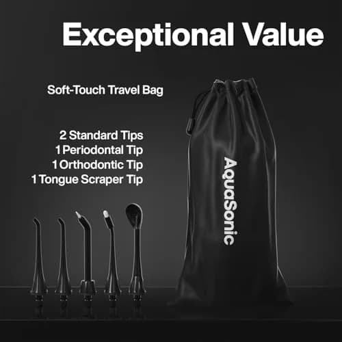 AquaSonic Aqua Flosser Cordless Rechargeable Water Flosser 500ml (16.9 Fl Oz) | Dentist Recommended for Deep Cleaning thumbnail 5