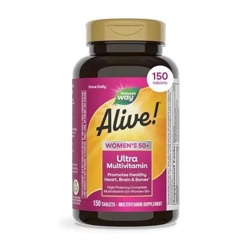 Nature's Way Alive! Women's 50+ Ultra Potency Multivitamin 150 Count | Supports Heart, Brain, Bone & Immune Health thumbnail 1