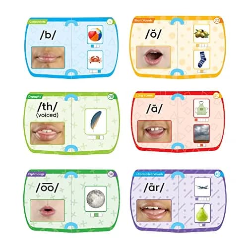 hand2mind Mirror My Sounds Phoneme Set, Letter Sounds Flash Cards, Toddler Speech Therapy Materials, Phonics for Kindergarten, Phonemic Awareness Manipulatives, Preschool Learning Activities | Supports early phonics & speech development thumbnail 8