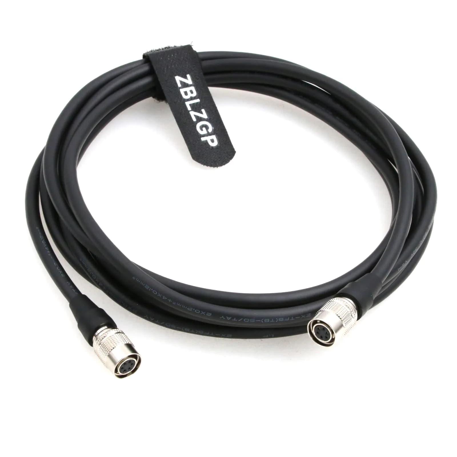 ZBLZGP Hirose 6-Pin Female to Female Cable 3m (10ft) | Industrial Basler CCD Camera Data Transfer — straight-straight