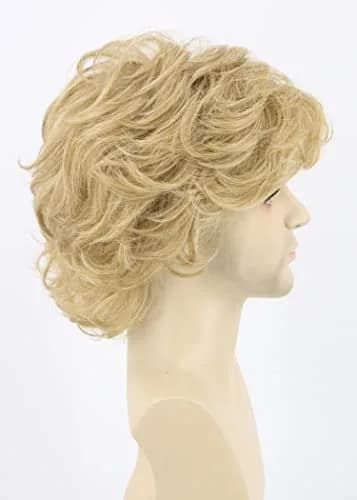 Topcosplay Blonde Wig for Men Short Wavy Shaggy Style 70s Man Wigs Cosplay Halloween Costumes Party Wig thumbnail 5