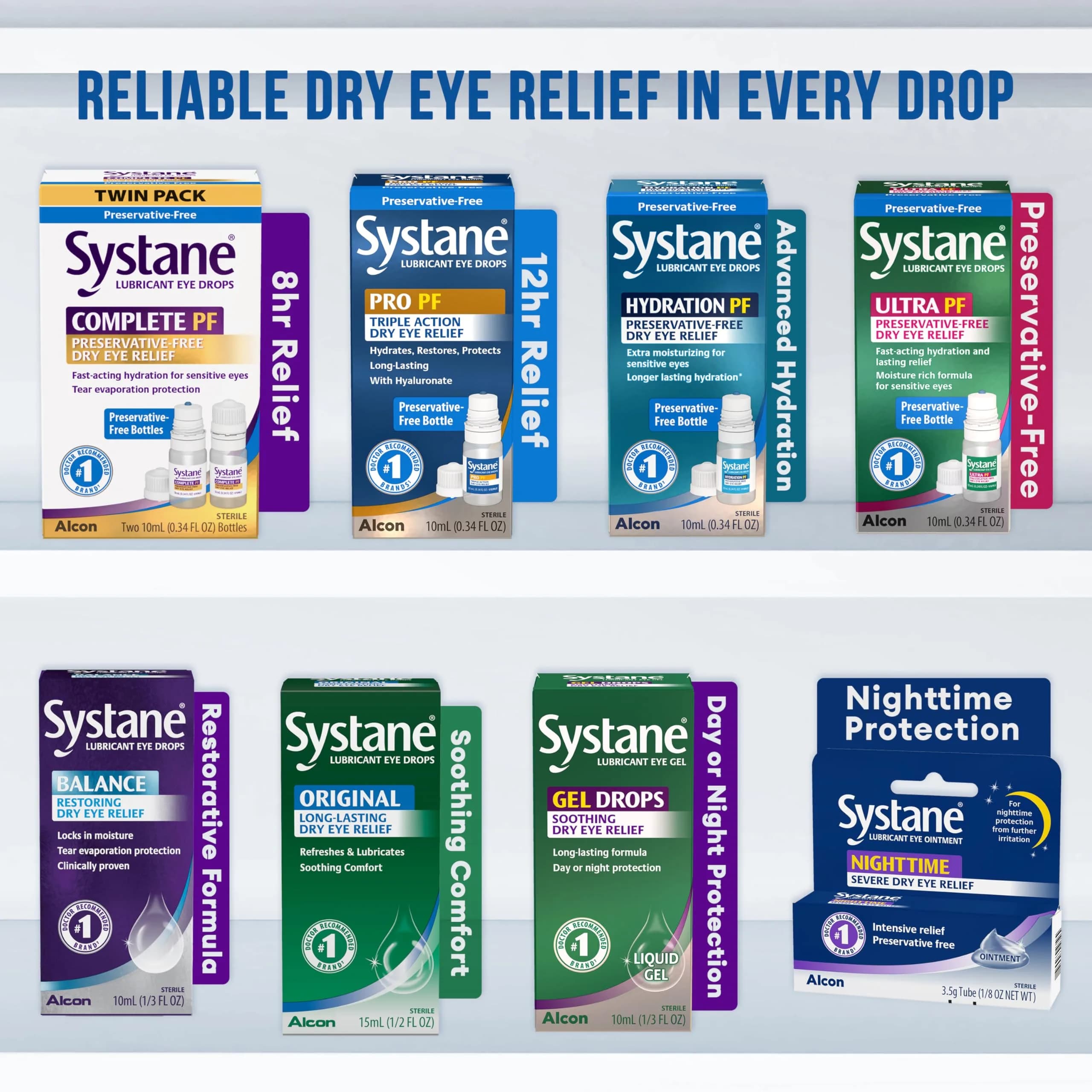 Systane Complete Preservative-Free Dry Eye Drops 10ml (0.3 Fl Oz) (0.6% Propylene Glycol) | Lubricant for All Dry Eye Types thumbnail 3