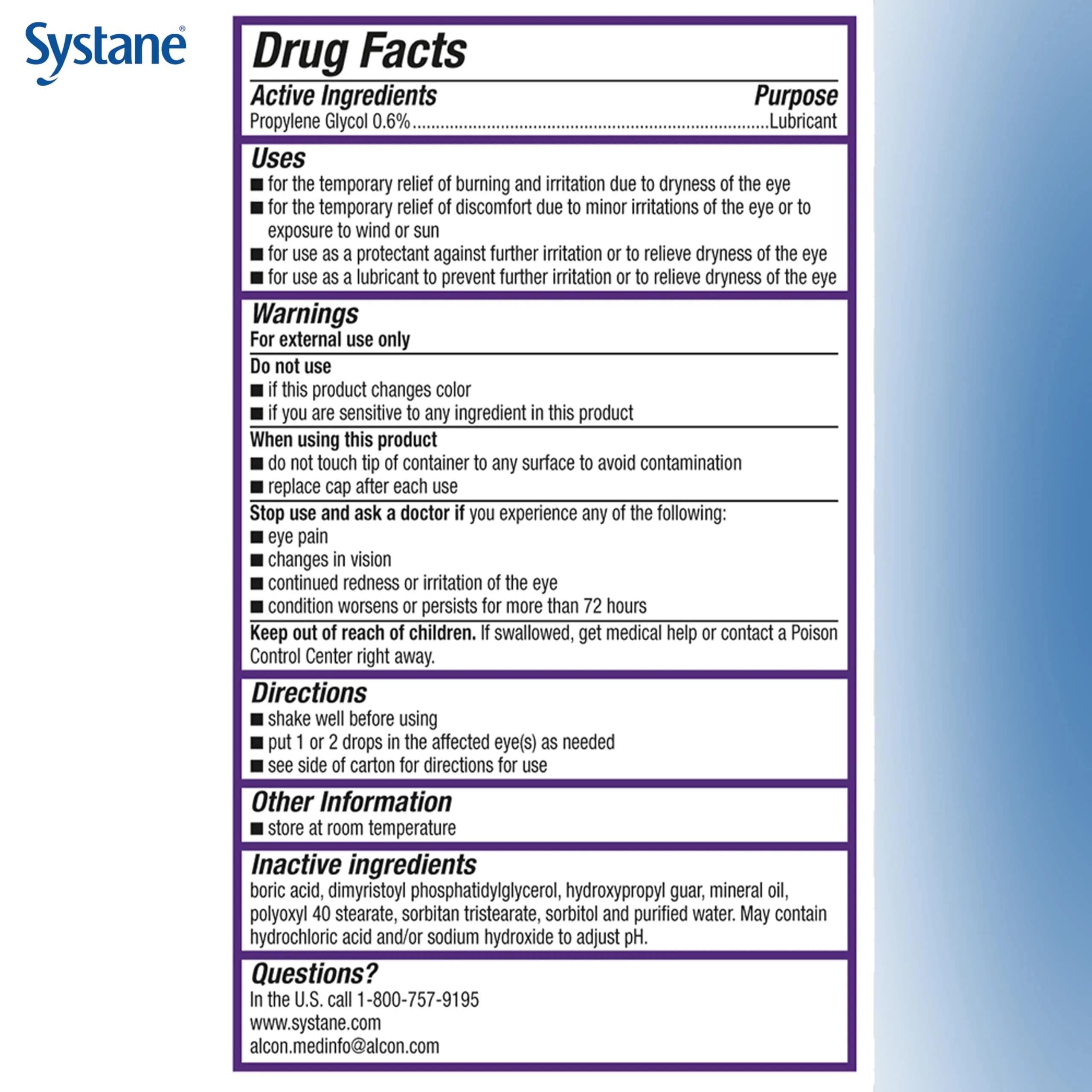 Systane Complete Preservative-Free Dry Eye Drops 10ml (0.3 Fl Oz) (0.6% Propylene Glycol) | Lubricant for All Dry Eye Types thumbnail 4
