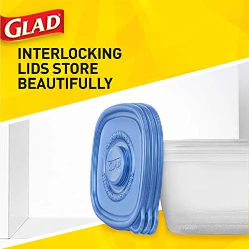 Glad GladWare To-Go Medium Rectangle Snack Containers, 24 Oz (710 ml) with Dressing Cup, 6-Pack | Airtight & Leak-Resistant for Salads & Snacks thumbnail 4