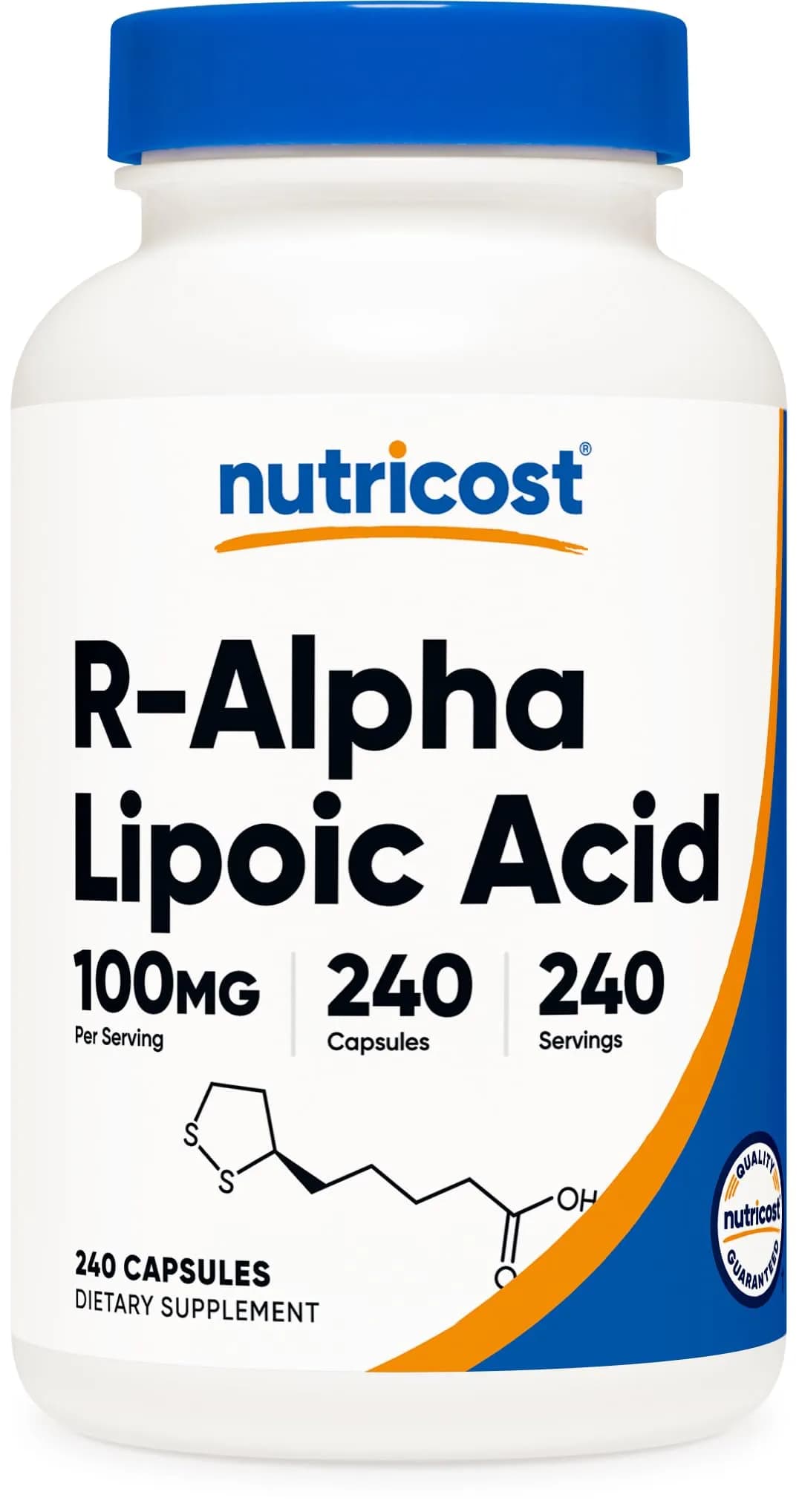 Nutricost R-Alpha Lipoic Acid 100mg | Vegan, Gluten-Free, Non-GMO Supplement - main product image