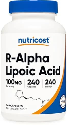 Nutricost R-Alpha Lipoic Acid 100mg | Vegan, Gluten-Free, Non-GMO Supplement thumbnail 1