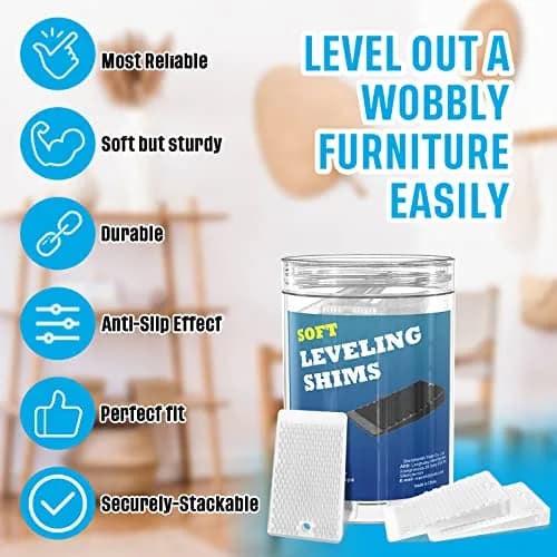 YARKOR Furniture Levelers 32 Pieces Jar 2" | Rubber Non-Slip Wedges for Home & Restaurant thumbnail 5