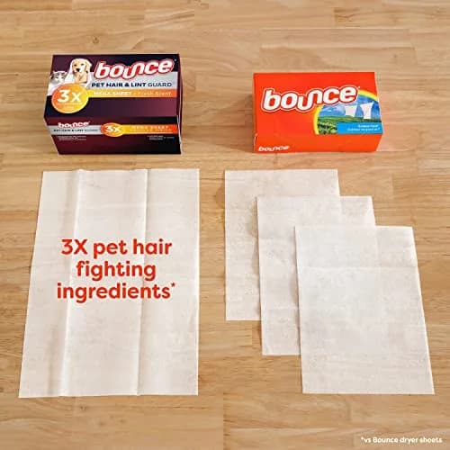 Bounce Pet Hair and Lint Guard Mega Dryer Sheets | 130 Count (368g/12.98oz) thumbnail 3