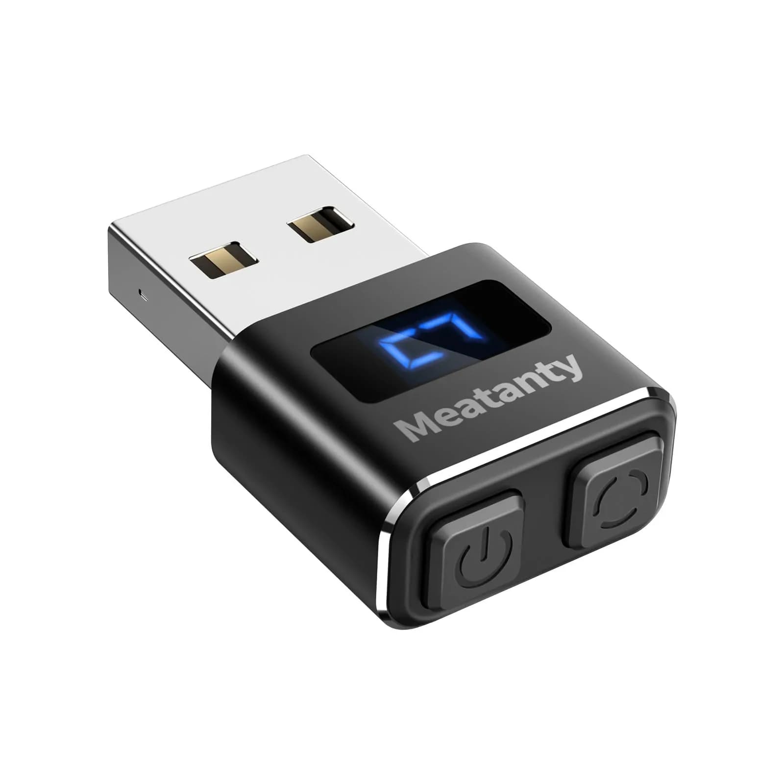 Meatanty Metal Tiny Mouse Jiggler USB Mouse Mover with LED Screen & Mode Buttons | Keeps Computer Awake