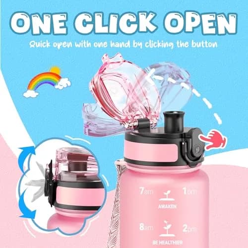 OLDLEY Kids Water Bottle for School 17 oz | BPA-Free Leak-proof Durable Tritan Plastic thumbnail 8
