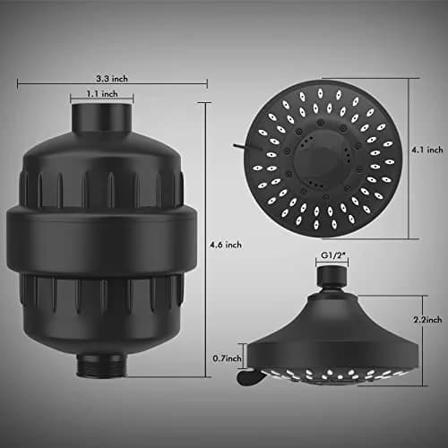 FEELSO Shower Head with Shower Filter | 15-Stage Water Purification, 5 Spray Modes, High Pressure, Easy Install thumbnail 5